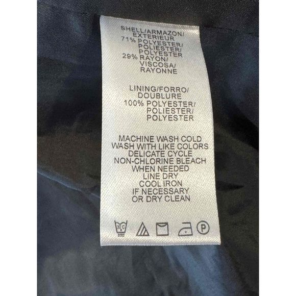 Mac & Jac Black Striped Ruffle Cuffs 3/4 Sleeve Cropped Jacket Size 6 - Picture 4 of 6